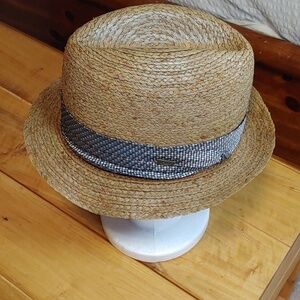 🌻Delux Men's Straw Fedora with Colourful Band